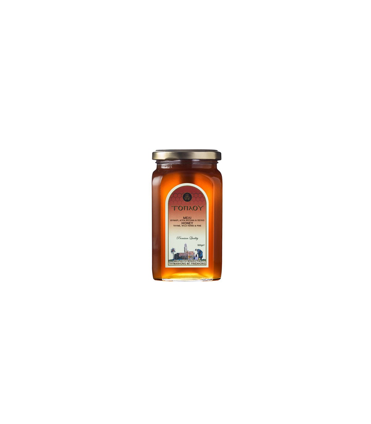 Savidakis thyme-pine wild herbs honey "Toplou", 500g