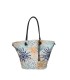 Nobo Fabric Shopper with Monogram and Blue Leaves