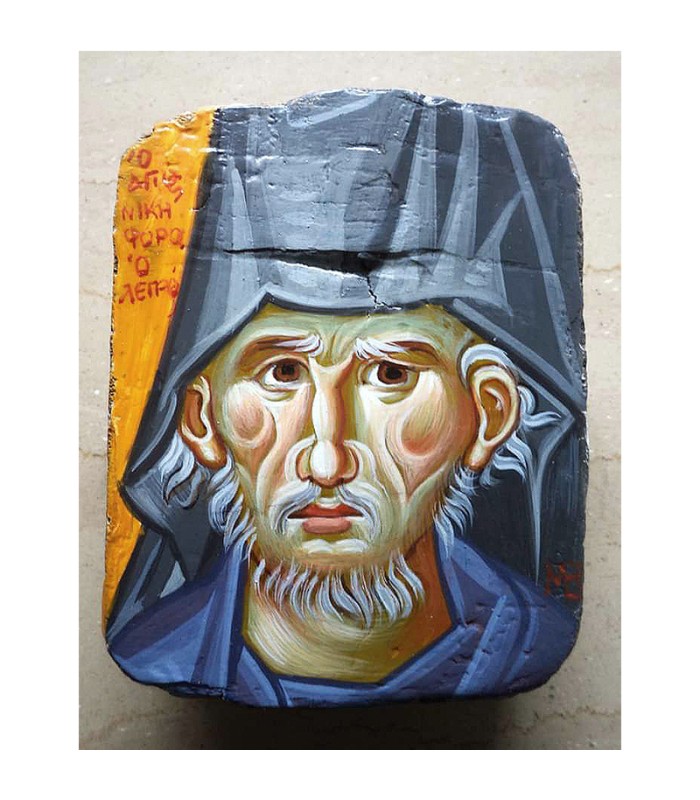 Saint Nikiforos the leper (10x12cm)
